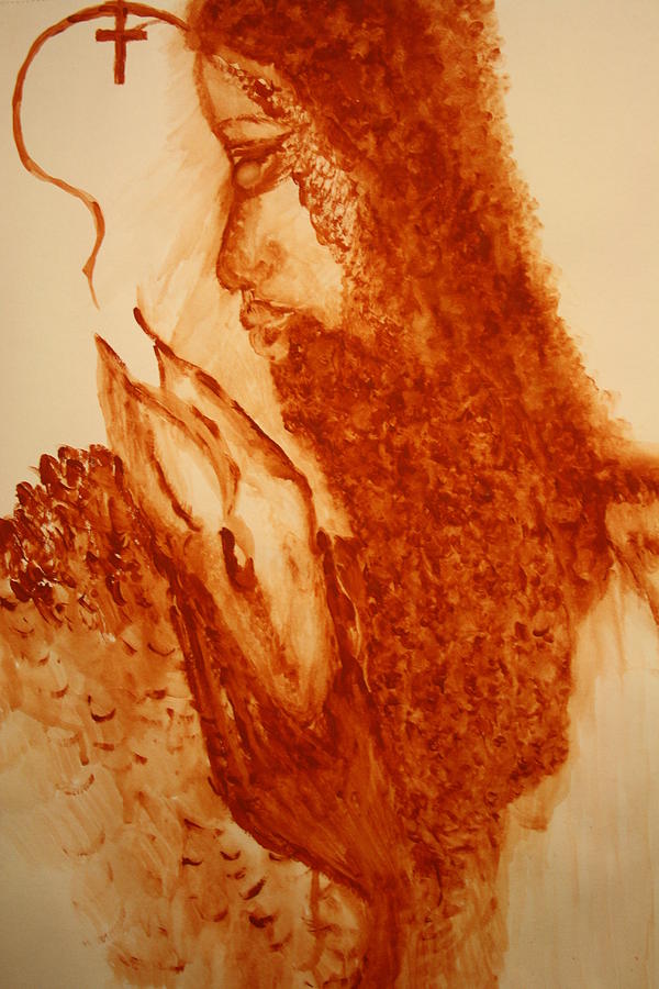Jesus - the Good Shepherd Painting by Gloria Ssali