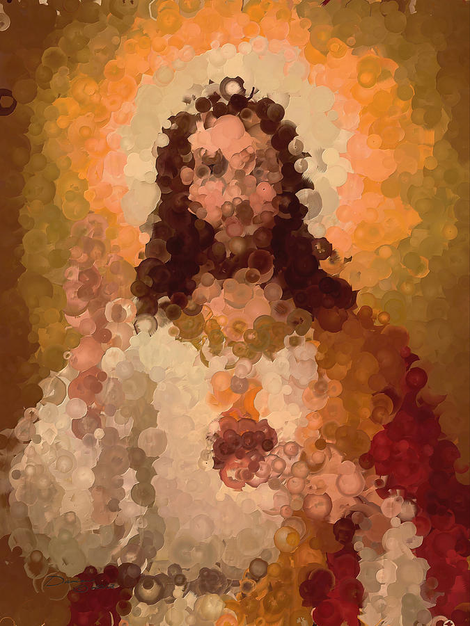 Jesus Abstract Painting By Damiano Navanzati