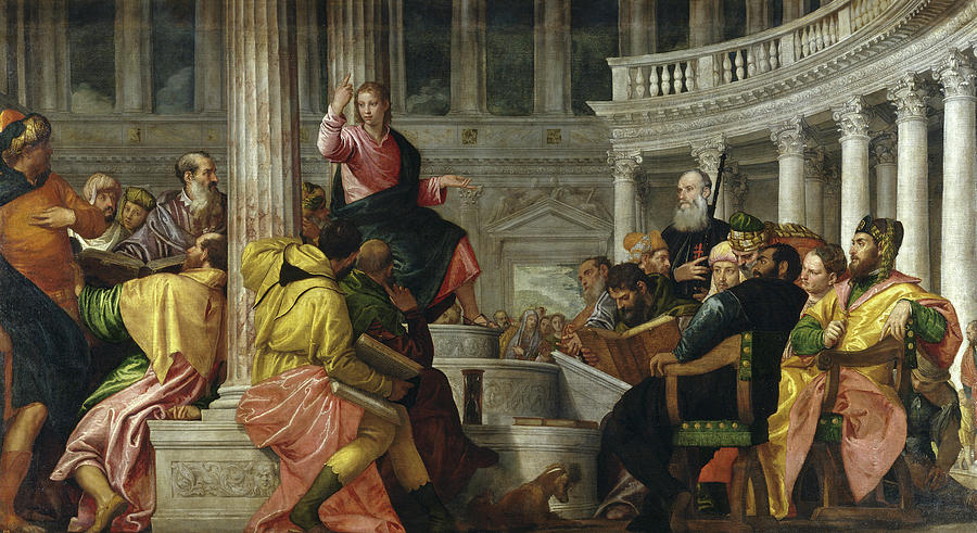 Jesus Among The Doctors Painting by Paolo Veronese
