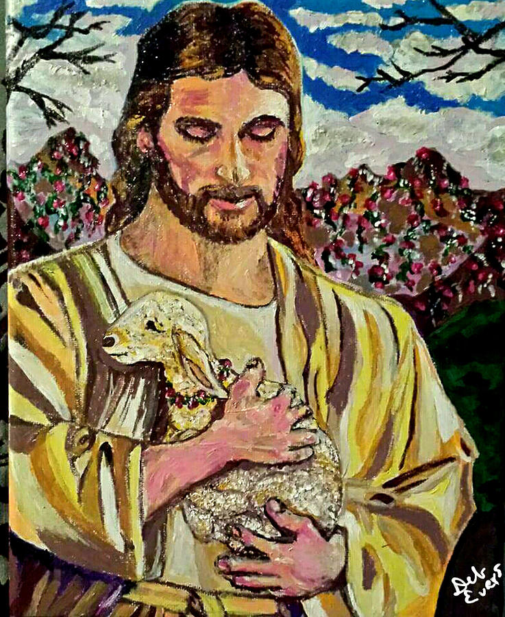 Jesus and Lamb Painting by Deborah Evers - Fine Art America