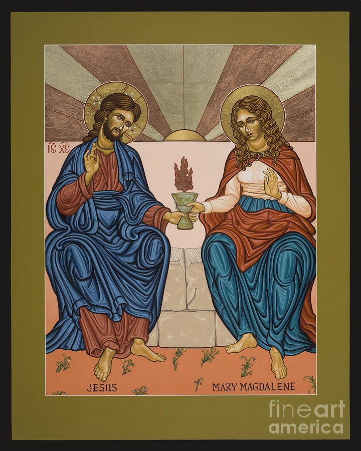 Jesus and Mary Magdalene - LWJAM Painting by Lewis Williams OFS