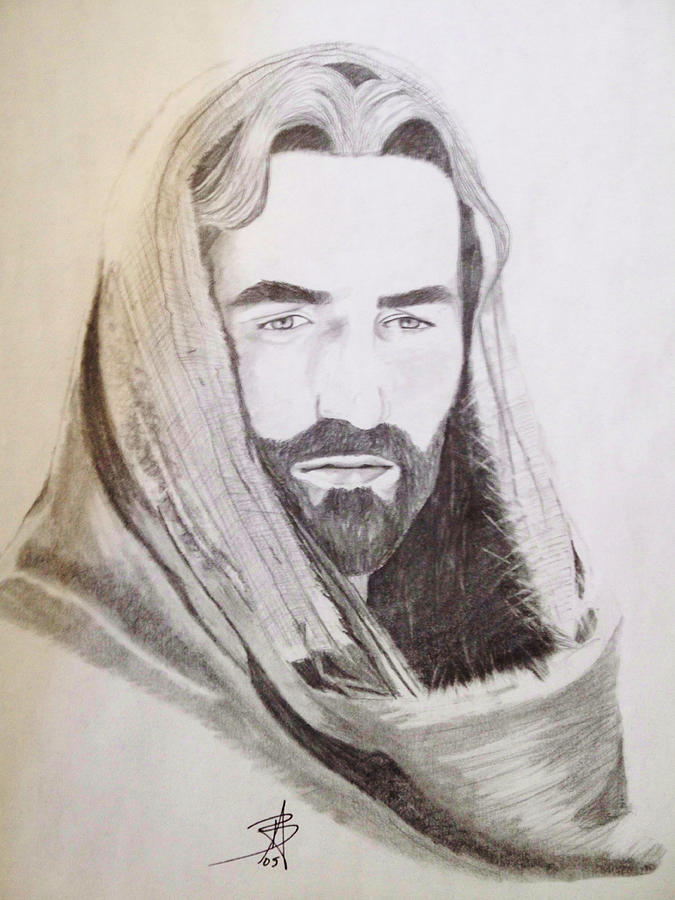Jesus Drawing by Angelee Borrero | Fine Art America