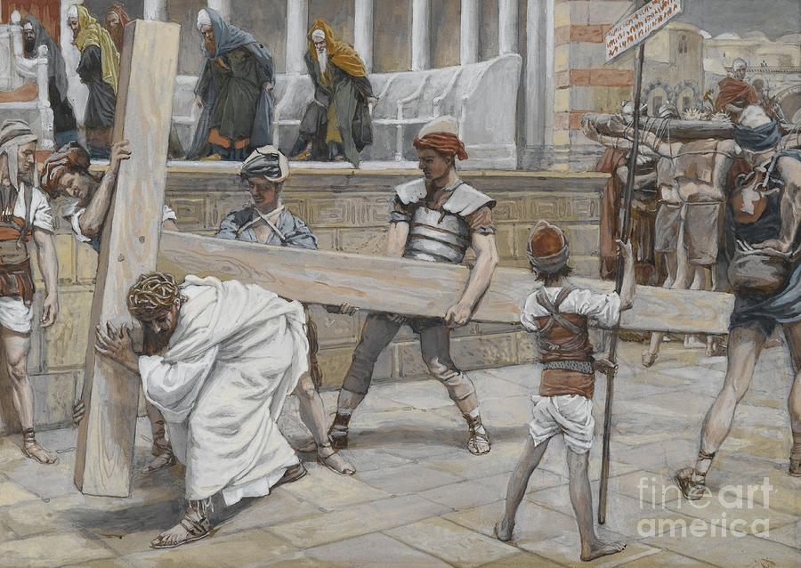 Jesus Christ Painting - Jesus Bearing the Cross by Tissot