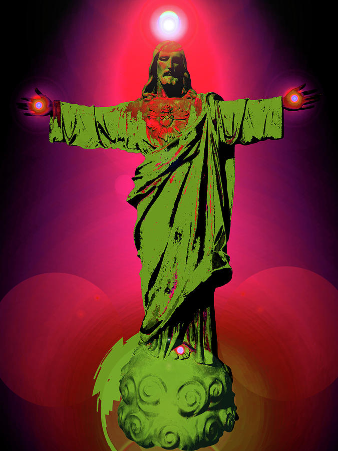 Jesus Bless No. 03 Mixed Media by Ramon Labusch