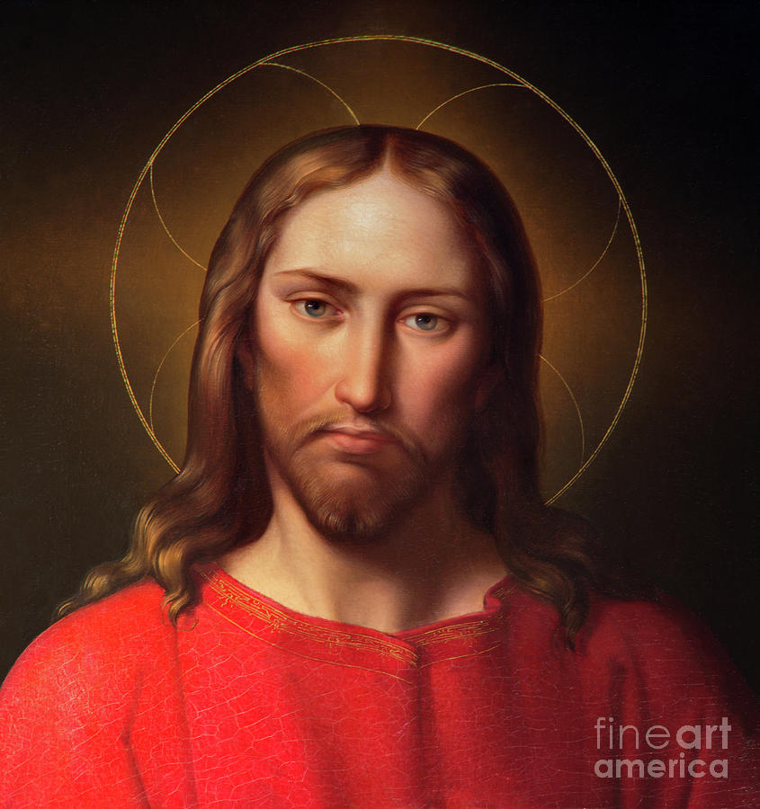  Jesus Christ by Leopold Kupelwieser Photograph by Jozef Sedmak