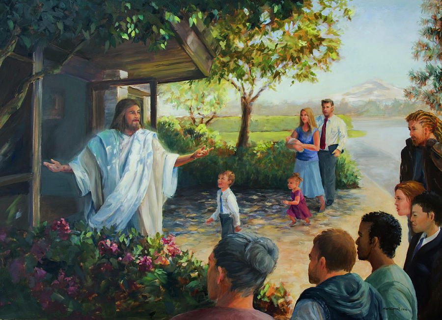 Jesus Christ Painting - Jesus Christ Inviting by Anita HartCarroll