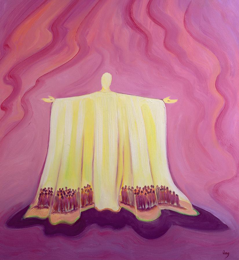 Jesus Christ is like a tent which shelters us in lifes desert Painting by Elizabeth Wang