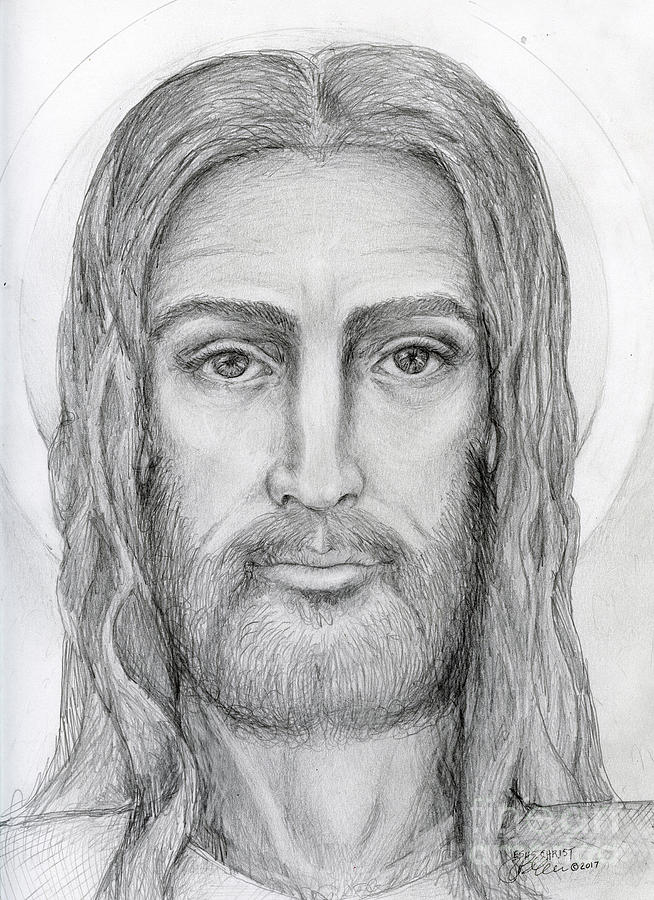 Jesus Christ Drawing by Jo Thomas Blaine