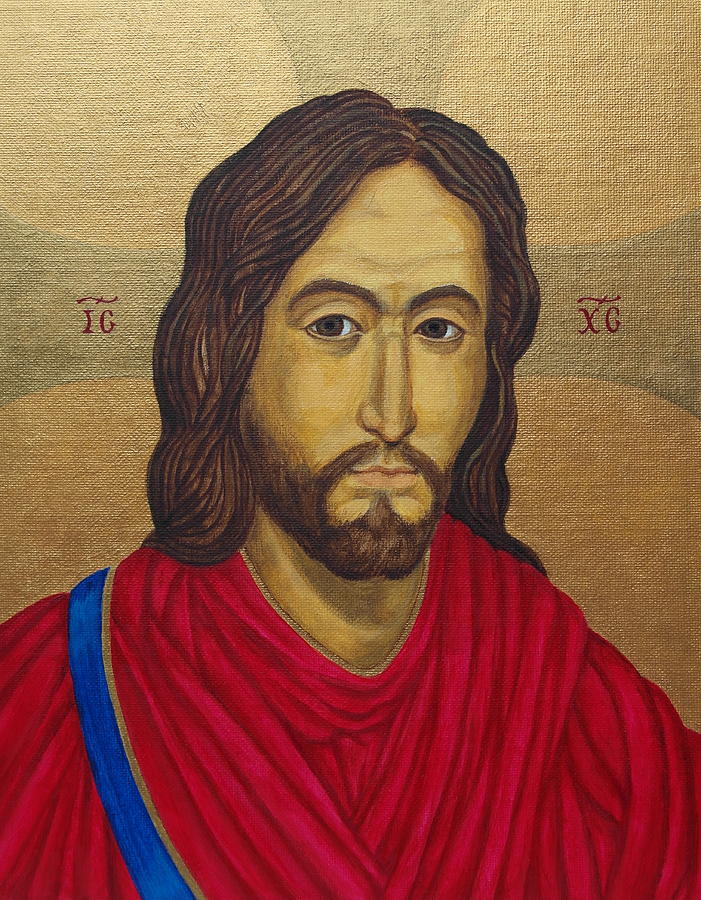 Jesus Christ Pantocrator - After Salus Populi Romani Painting by Michele Myers