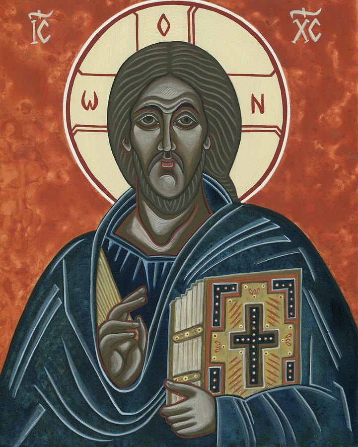 Byzantine Painting - Jesus Christ Pantocrator Icon by Danielle Tayabas