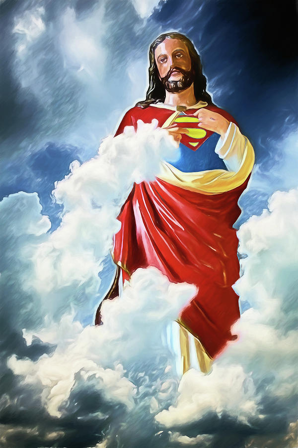 Jesus Christ Superman Digital Art by John Haldane