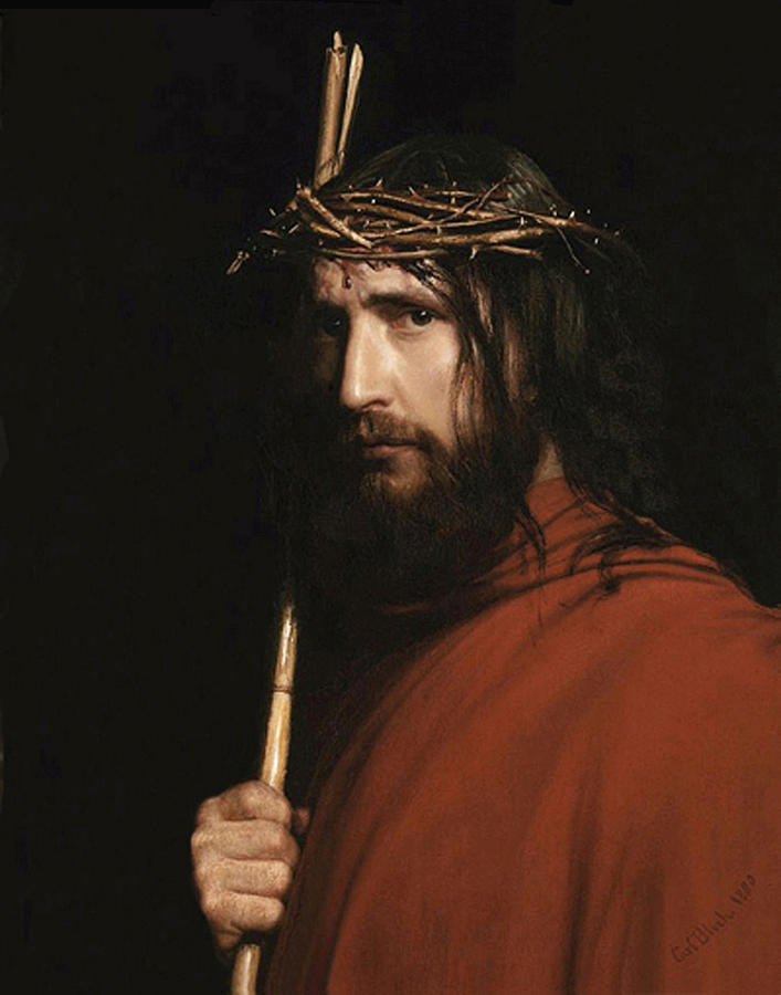 Jesus Christ Painting - Jesus Christ with Thorns by Carl Bloch