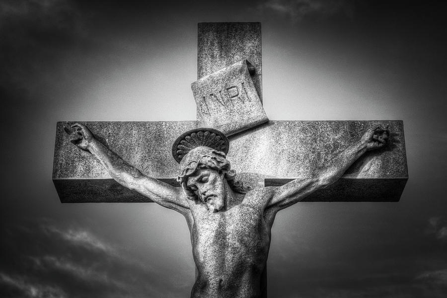 Jesus Cross Statue Photograph by David Pyatt