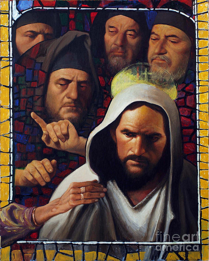 Jesus Foes - LGJEF Painting by Louis Glanzman