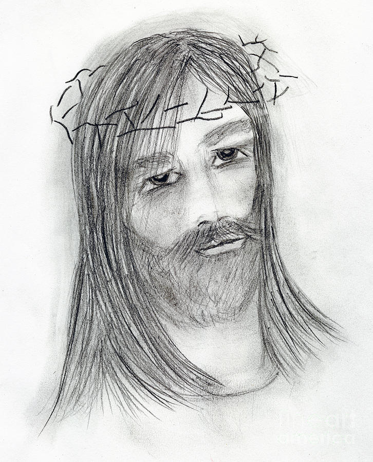 Jesus In Agony Drawing by Sonya Chalmers