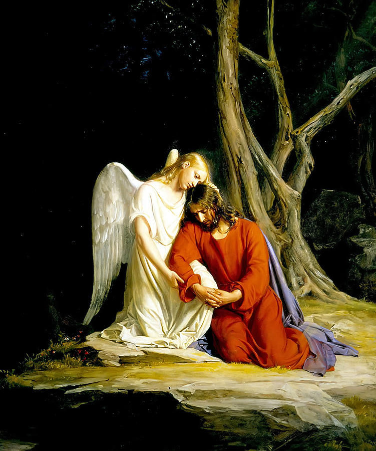 Jesus in Gethsemane Painting by Carl Heinrich Bloch