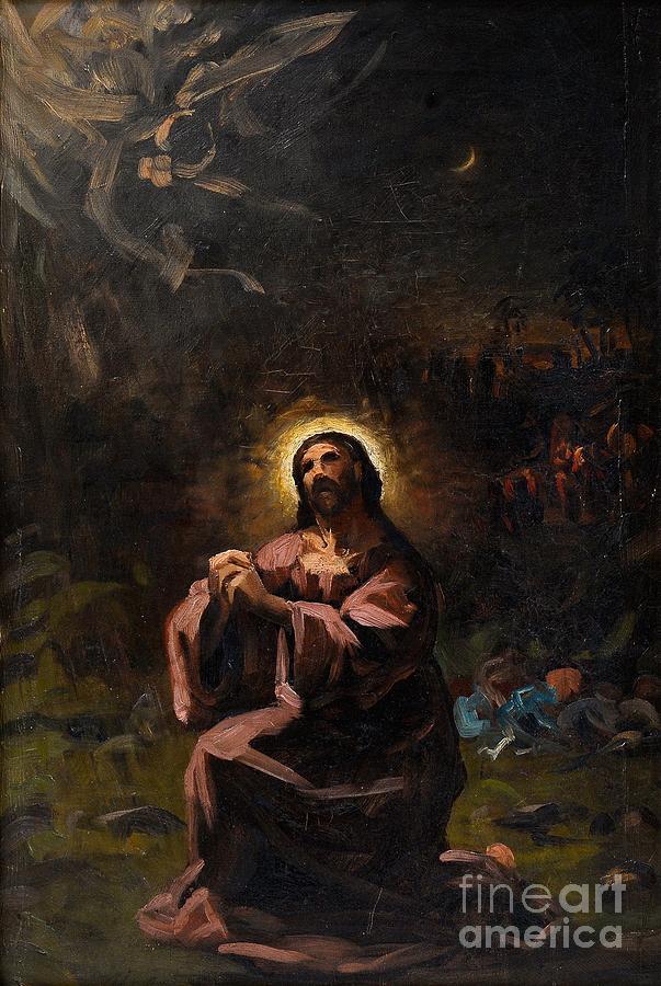 Jesus In Getsemane Painting by MotionAge Designs