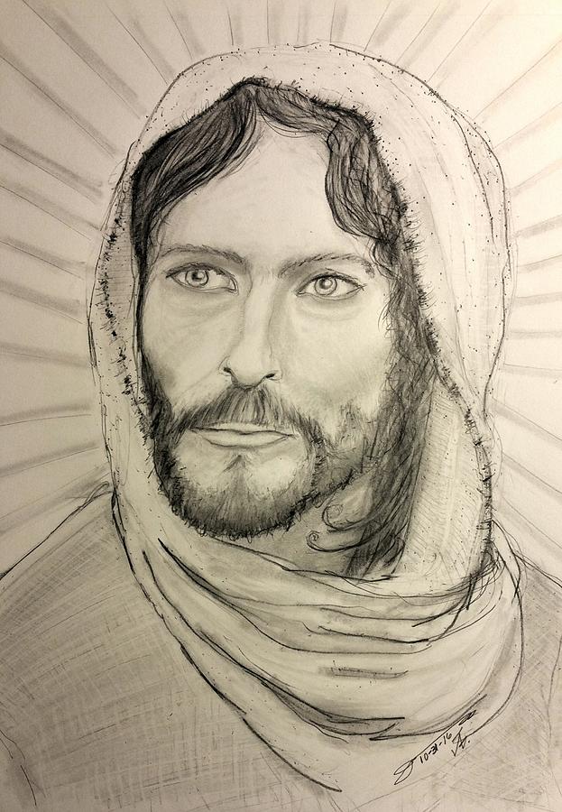 Jesus Drawing by Jose A Gonzalez Jr | Pixels