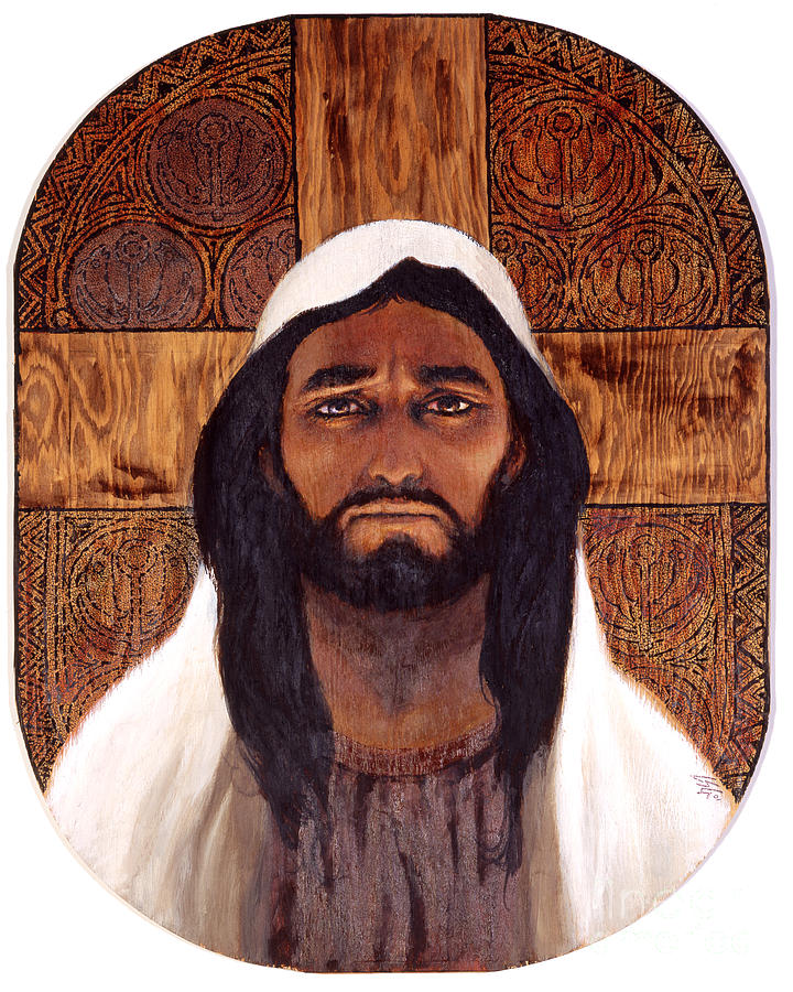 Jesus - LGJES Painting by Louis Glanzman