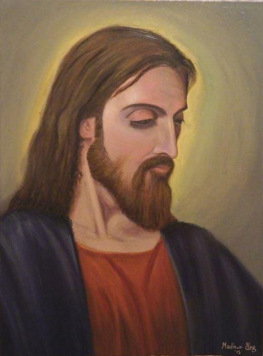 Jesus loves me Painting by Madhuri Nag - Fine Art America