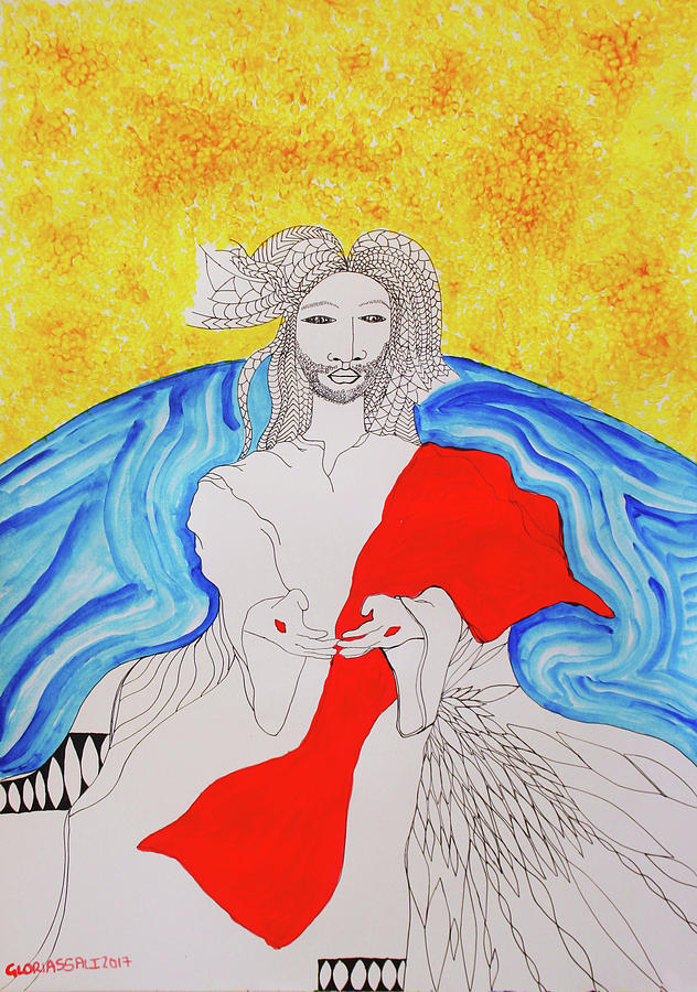 Jesus Christ Painting - Jesus Messiah Second Coming by Gloria Ssali