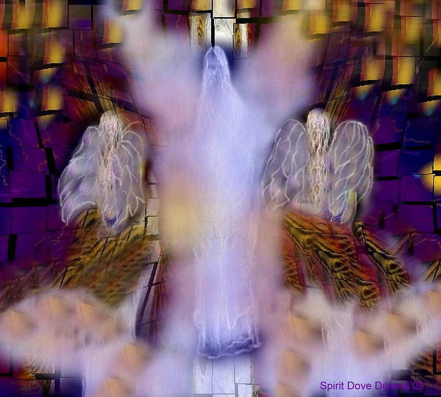 Jesus N The Angels Digital Art by Spirit Dove Durand