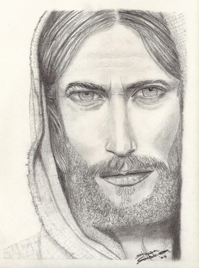 Jesus Christ Drawing - Jesus of Nazareth by Shawn Sanderson