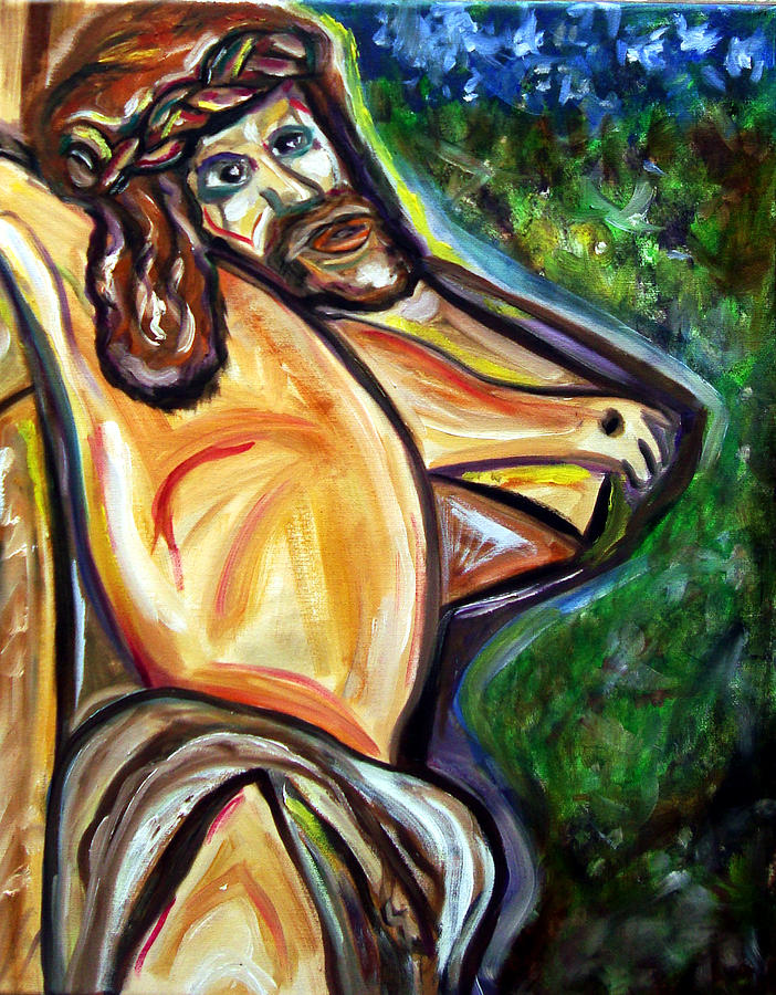 Jesus Christ Painting - Jesus on Cross by Azalea Millet