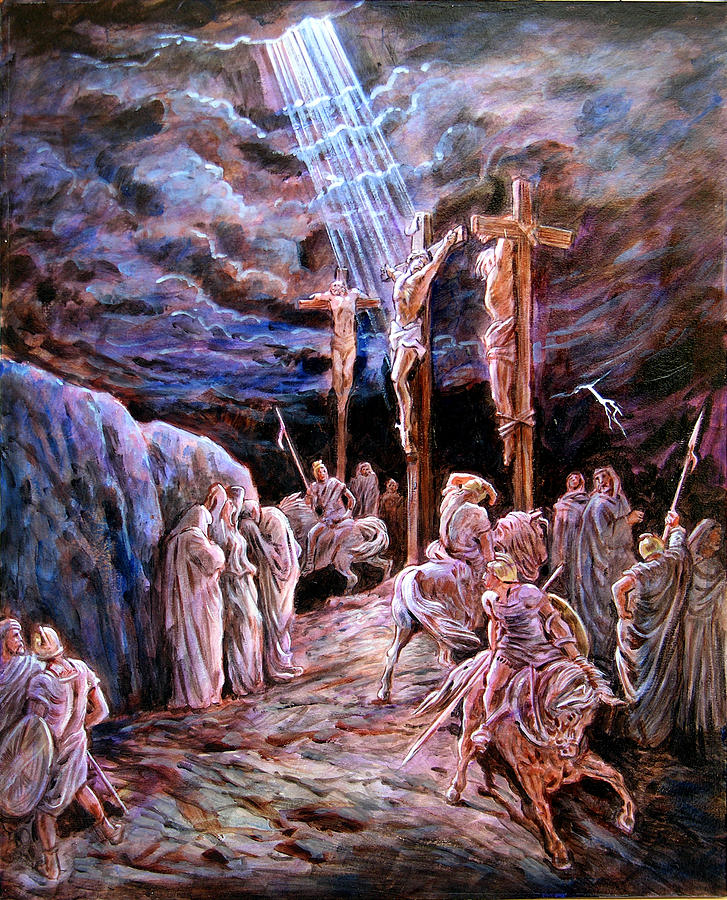 Jesus on the Cross Painting by John Lautermilch