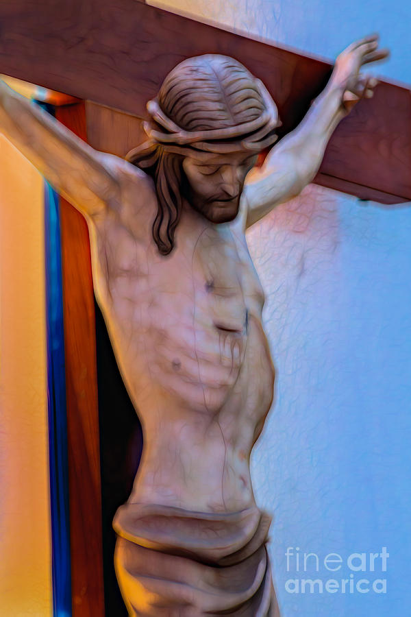 Jesus on the cross Digital Art by Ray Shiu