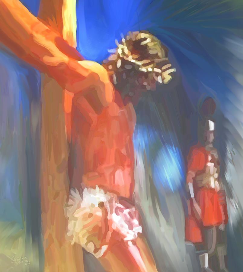 Jesus On The Cross Painting by Susanna Katherine