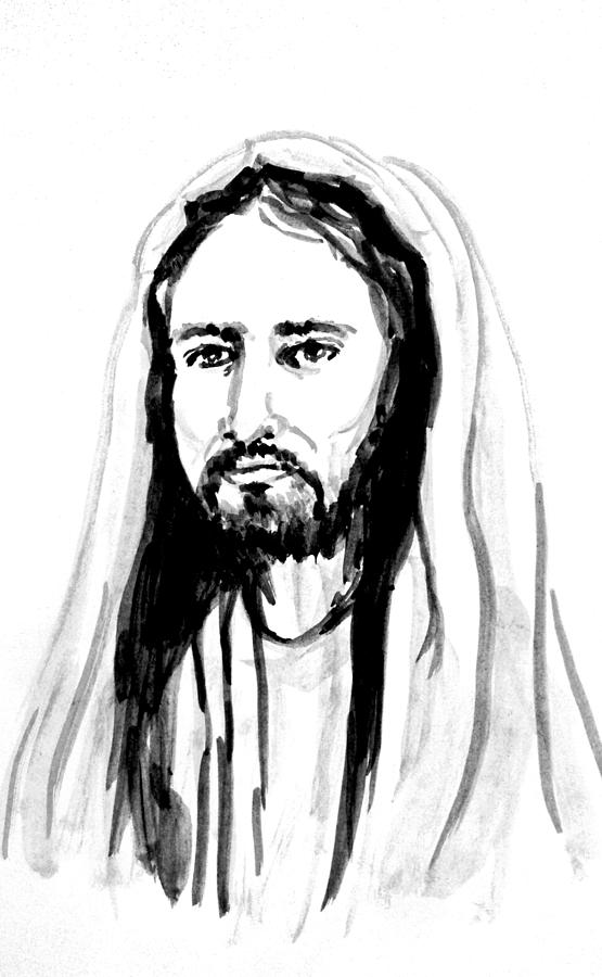 Jesus portrait 3 Drawing by Hae Kim Fine Art America