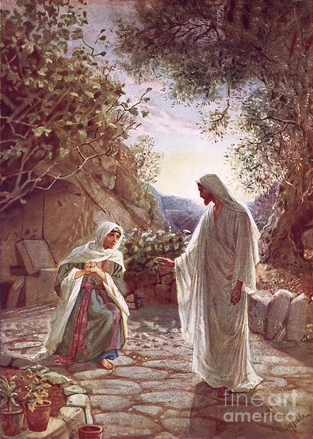 William Brassey Hole Painting - Jesus revealing himself to Mary Magdalene by William Brassey Hole