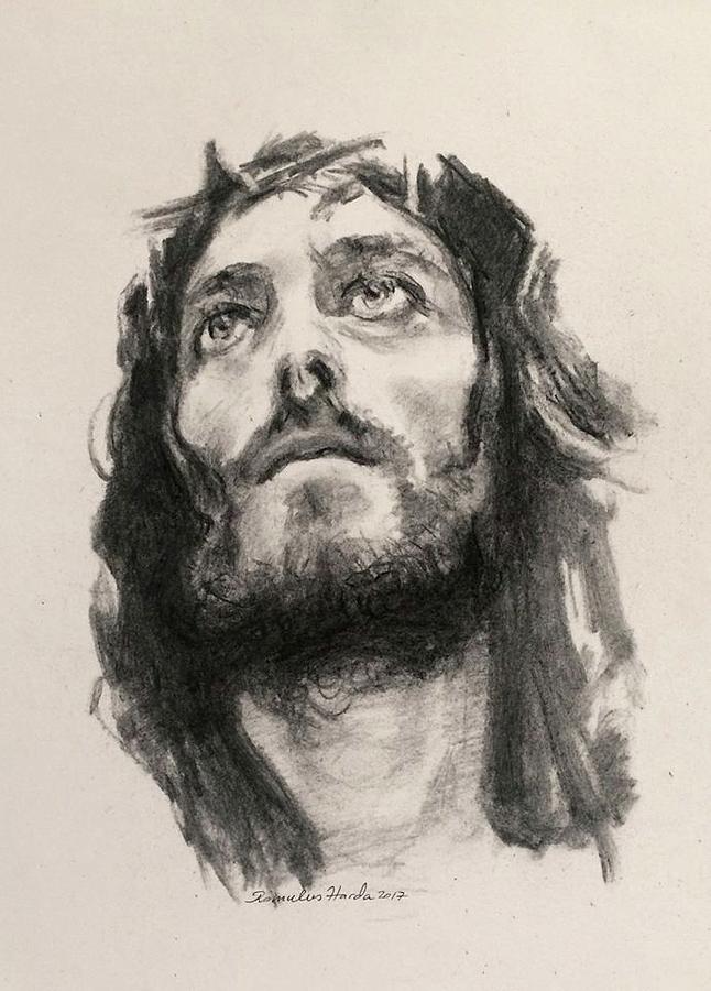 Jesus Drawing by Romulus Harda - Pixels