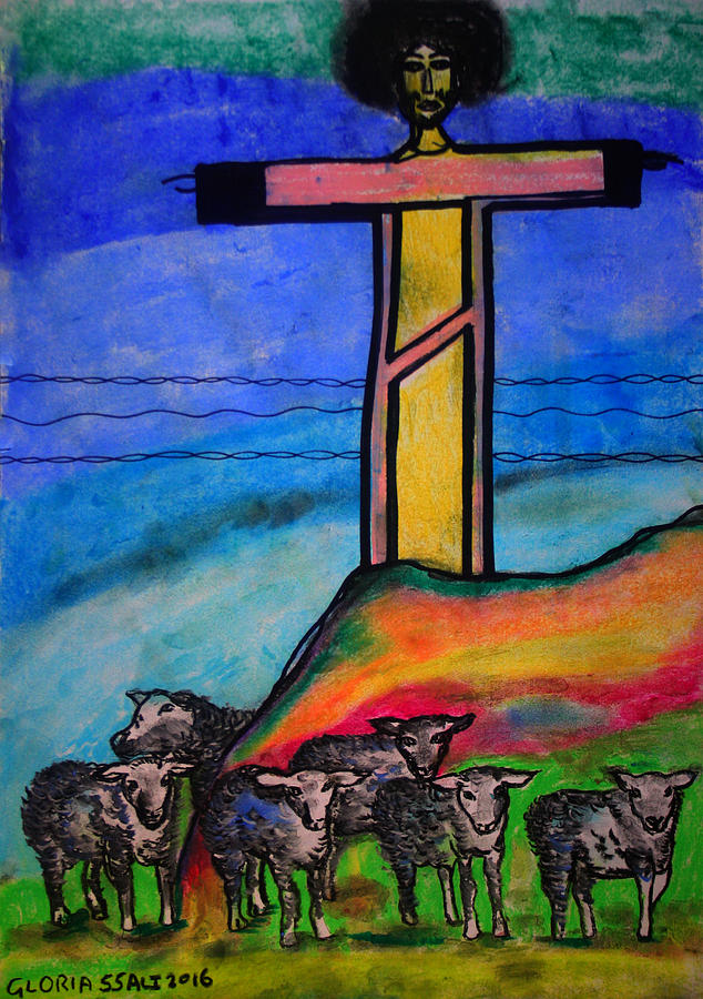 Armageddon Painting - Jesus Second Coming by Gloria Ssali