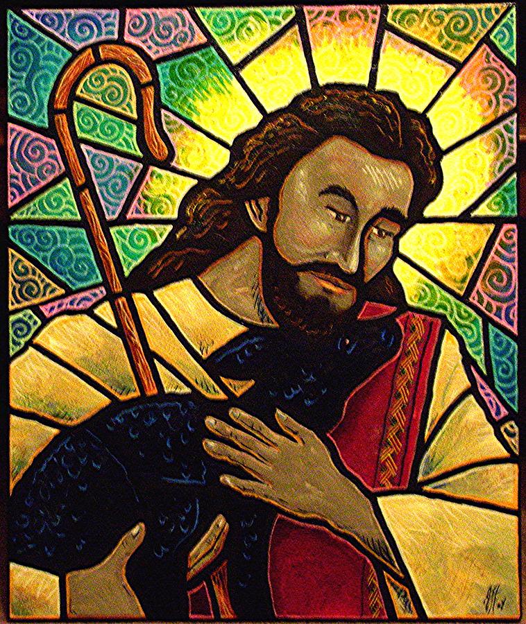 Jesus the Good Shepherd Painting by Jim Harris