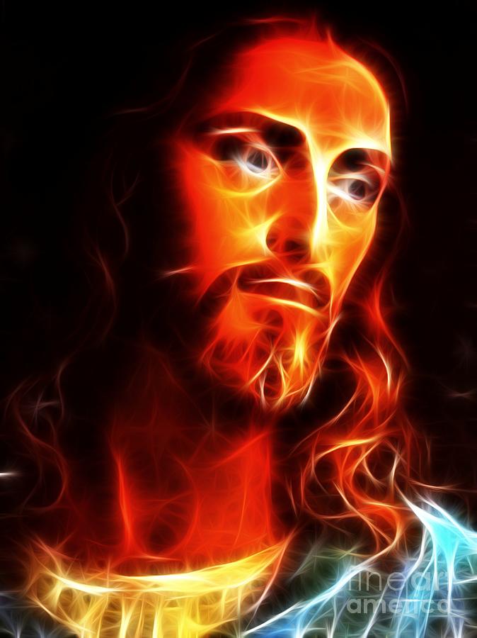 Jesus Thinking About You Mixed Media by Pamela Johnson - Pixels