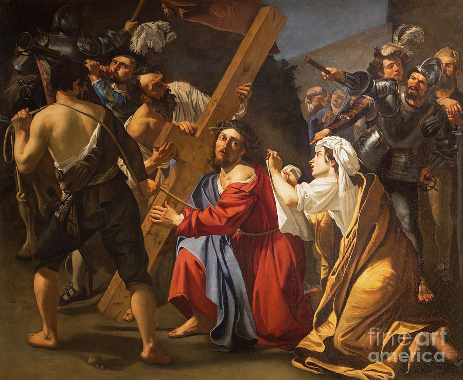 Jesus under cross painting by Dirk van Baburen Photograph by Jozef ...