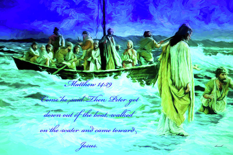 Jesus Walked on Sea of Galilee Digital Art by Dennis Baswell