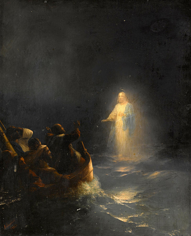 Jesus Walks on Water Painting by Ivan Konstantinovich