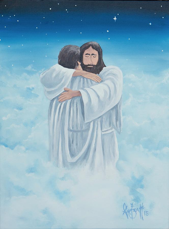 Jesus welcomeing Mark Painting by Alex Izatt