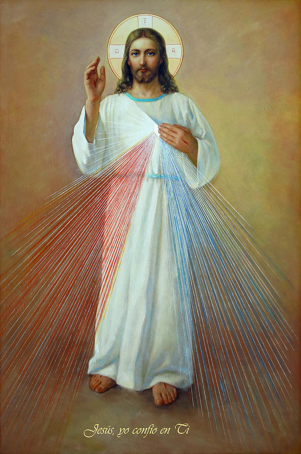 Jesus Yo Confio En Ti - Divina Misericordia Painting by Svitozar Nenyuk