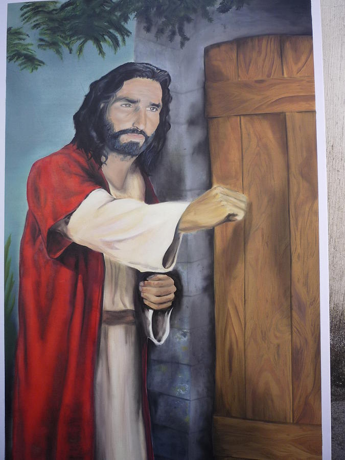 Jesus Christ Painting - Jesuscristo tocando la puerta by Luis Carlos A
