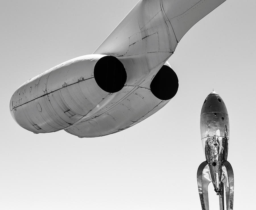 Jet Plane and Rocket Ship Photograph by Rand Ningali