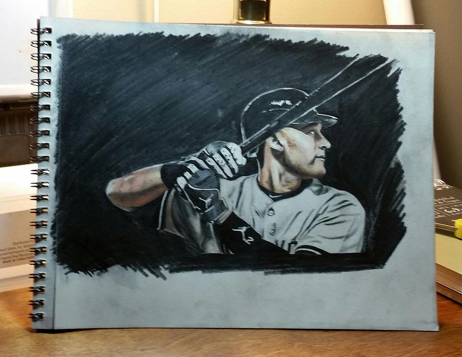 Jeter A Classic Drawing by Ryan Maloney