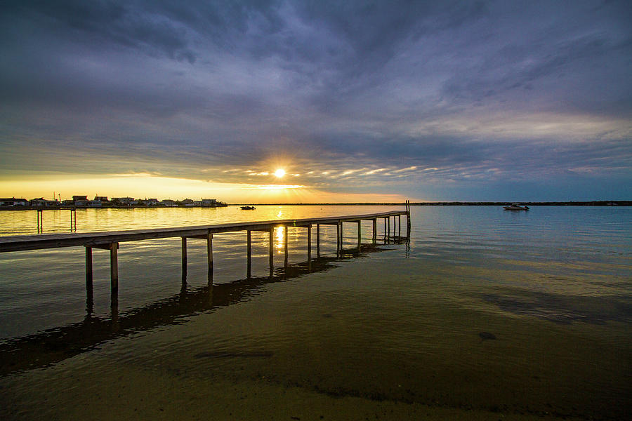 Jetty Four Bayside Sunset Photograph by Robert Seifert