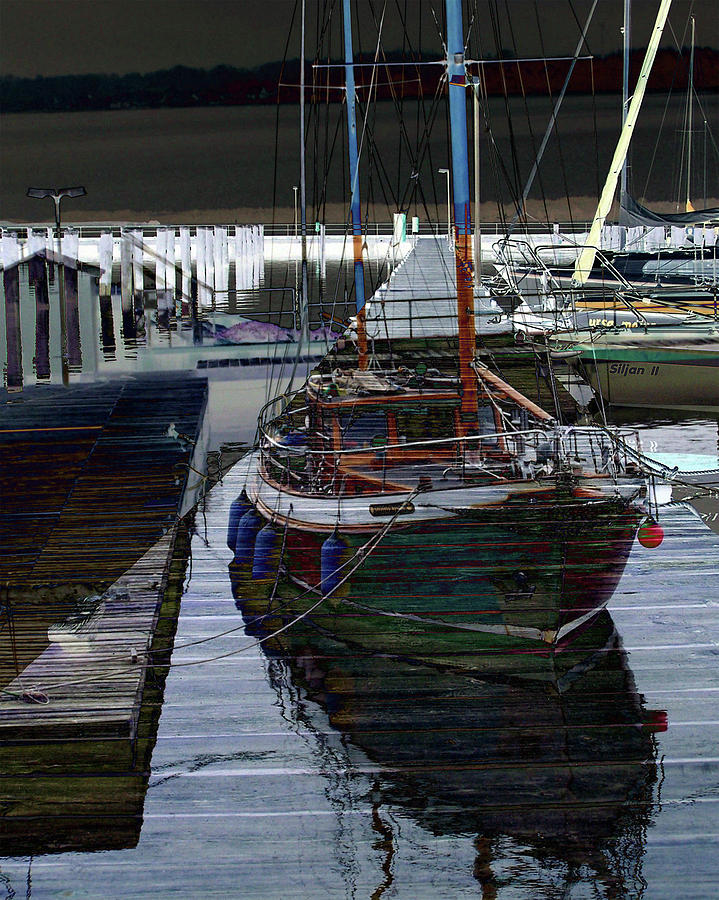 Water Digital Art - Jetty by Heinrich Zimmermann Water Digital Art - Jetty by Heinrich Zimmermann