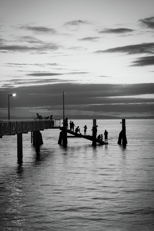 Jetty Silhouettes Photograph by Catherine Reading