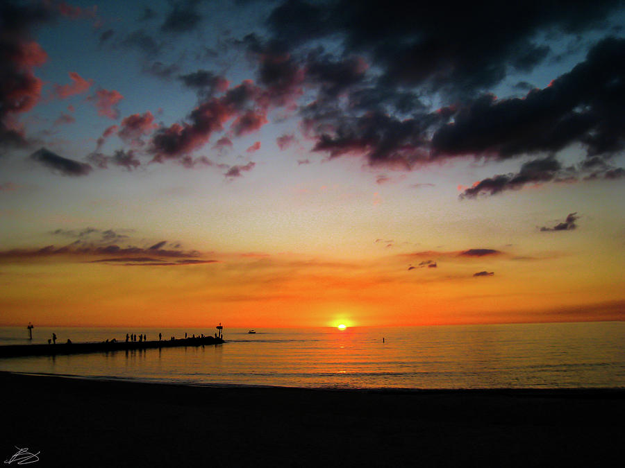 Jetty Sunset Photograph by Bradley Dever