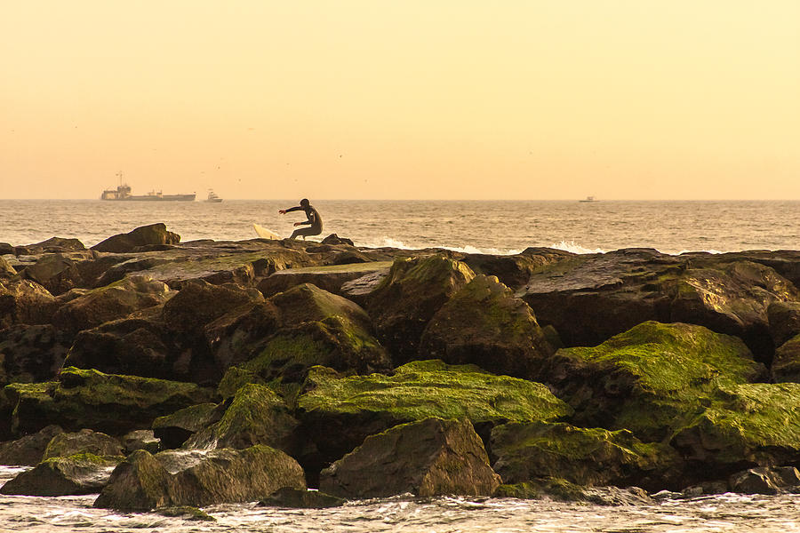 Jetty Surfer Photograph by Kathleen McGinley